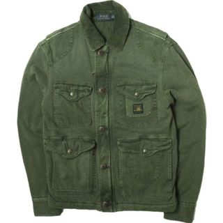 POLO RALPH LAUREN - POLO RALPH LAUREN ポロ・ラルフローレン スウェットフィールドジャケット XS OLIVE 中綿 ミリタリー M-65 アウター【中古】【POLO RALPH LAUREN】