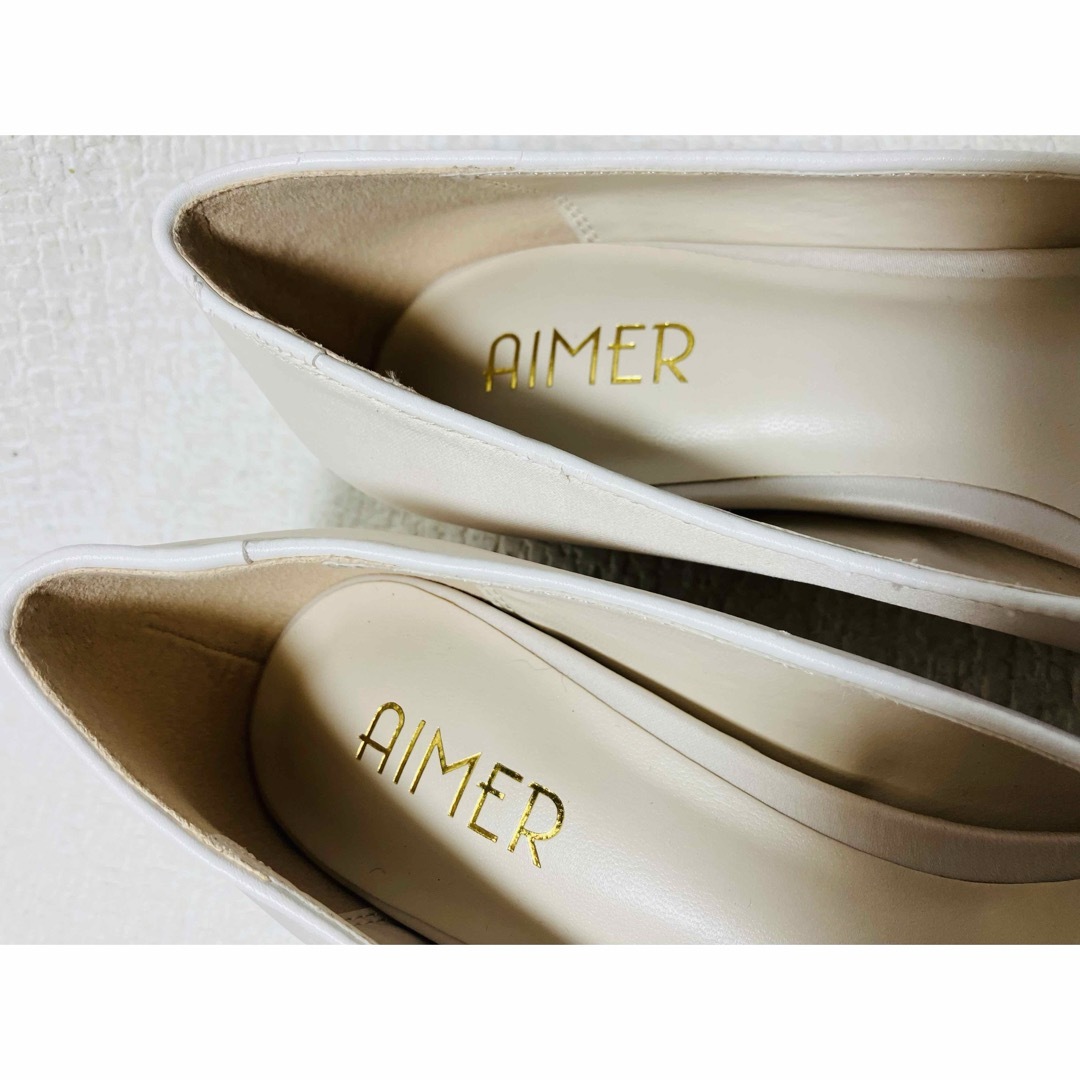 AIMER(エメ)のS11◆新品◆AIMER エメ ラウンドトゥキラキラビジューフラットパンプス M レディースの靴/シューズ(ハイヒール/パンプス)の商品写真