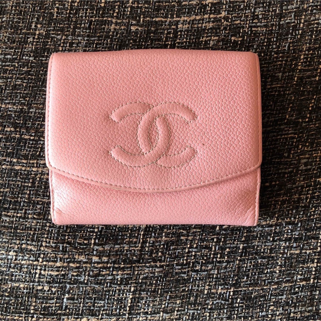 CHANEL(シャネル)のCHANEL シャネル  キャビアスキン　ピンク　お財布 レディースのファッション小物(財布)の商品写真