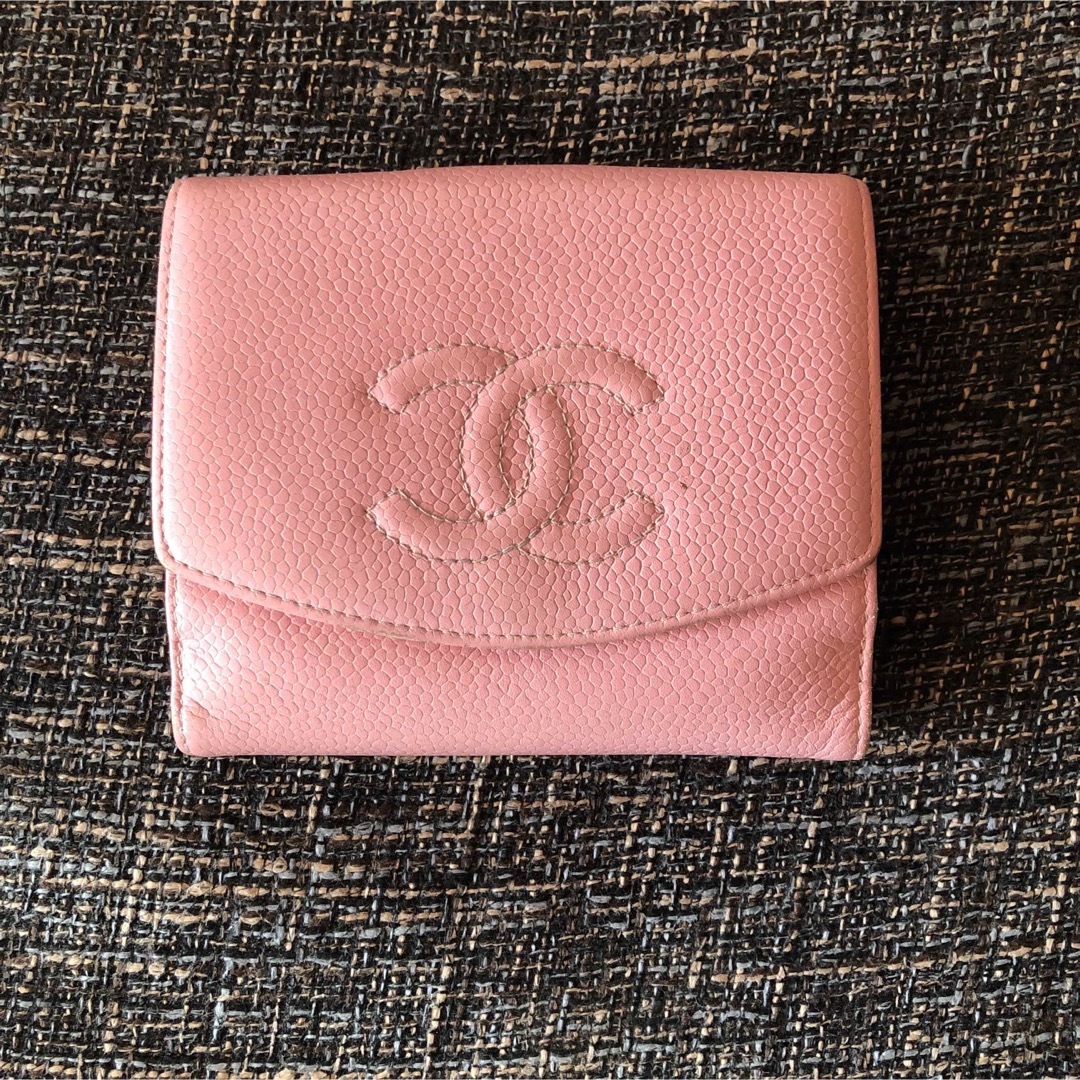 2024超歓迎 CHANEL シャネル キャビアスキン ピンク お財布 財布