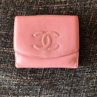 シャネル(CHANEL)のCHANEL シャネル  キャビアスキン　ピンク　お財布(財布)