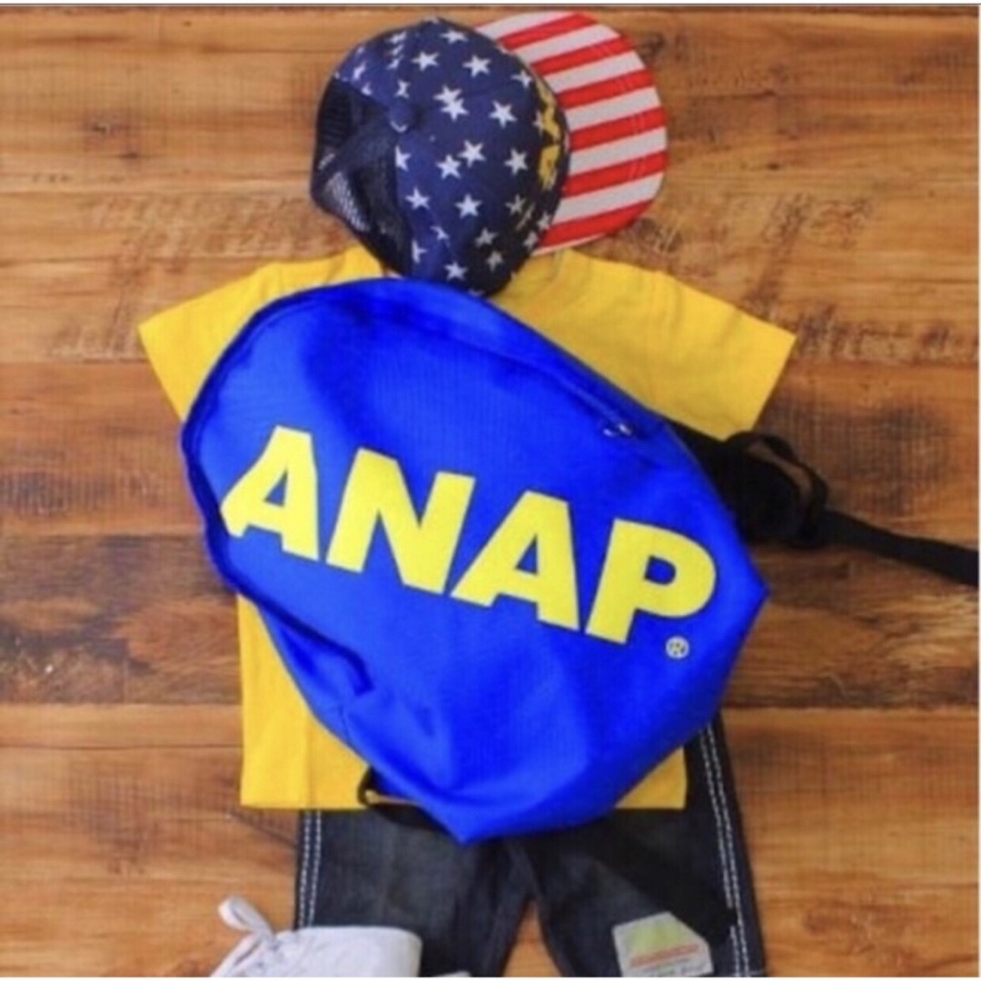 ANAP Kids(アナップキッズ)の新品 ANAPKIDS☆ロゴ リュックブルー バッグ アナップキッズ キッズ/ベビー/マタニティのこども用バッグ(リュックサック)の商品写真