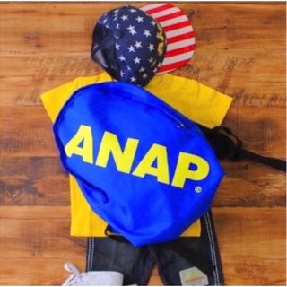 アナップキッズ(ANAP Kids)の新品 ANAPKIDS☆ロゴ リュックブルー バッグ アナップキッズ(リュックサック)