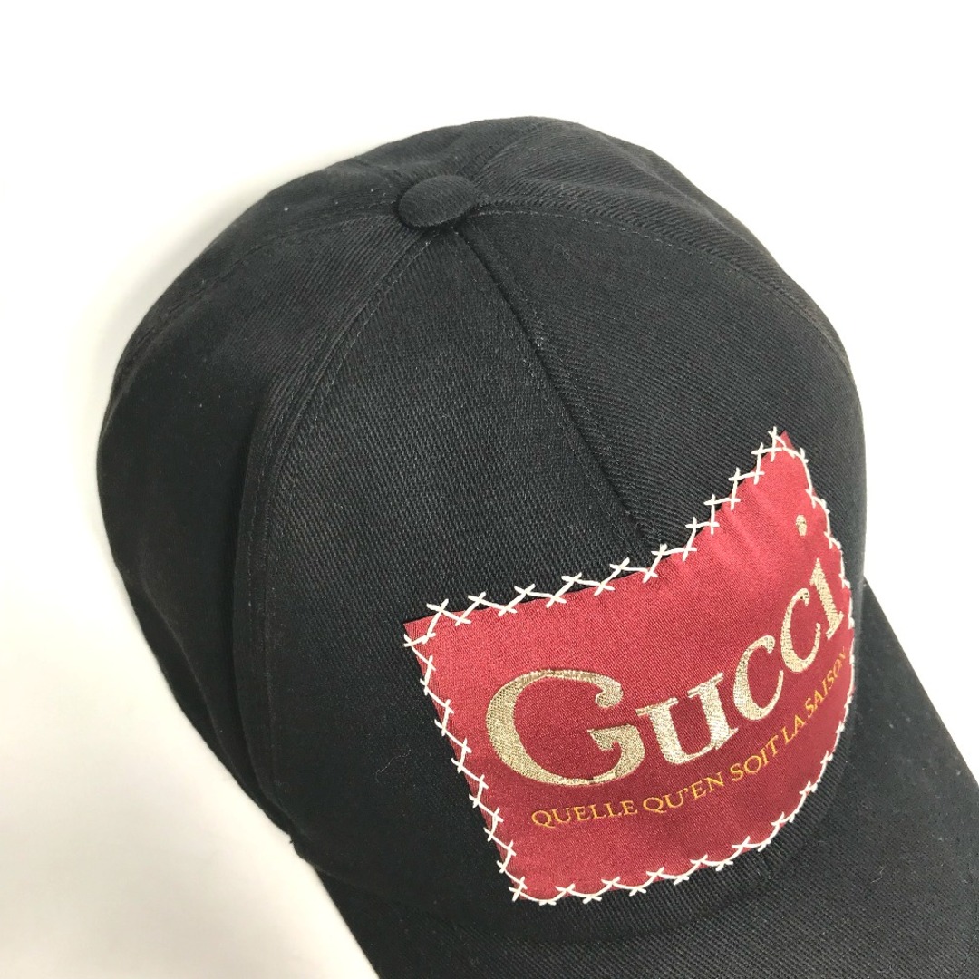 Gucci(グッチ)のグッチ GUCCI ロゴ 627043 帽子 キャップ帽 ベースボール キャップ コットン ブラック メンズの帽子(キャップ)の商品写真