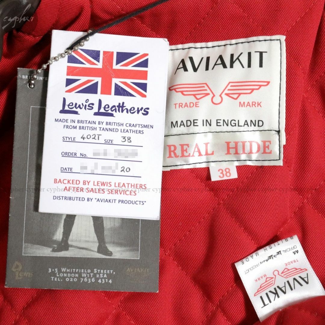 Lewis Leathers(ルイスレザー)の38 ルイスレザー 402T ライトニング レザー ライダース ジャケット 茶 メンズのジャケット/アウター(ライダースジャケット)の商品写真