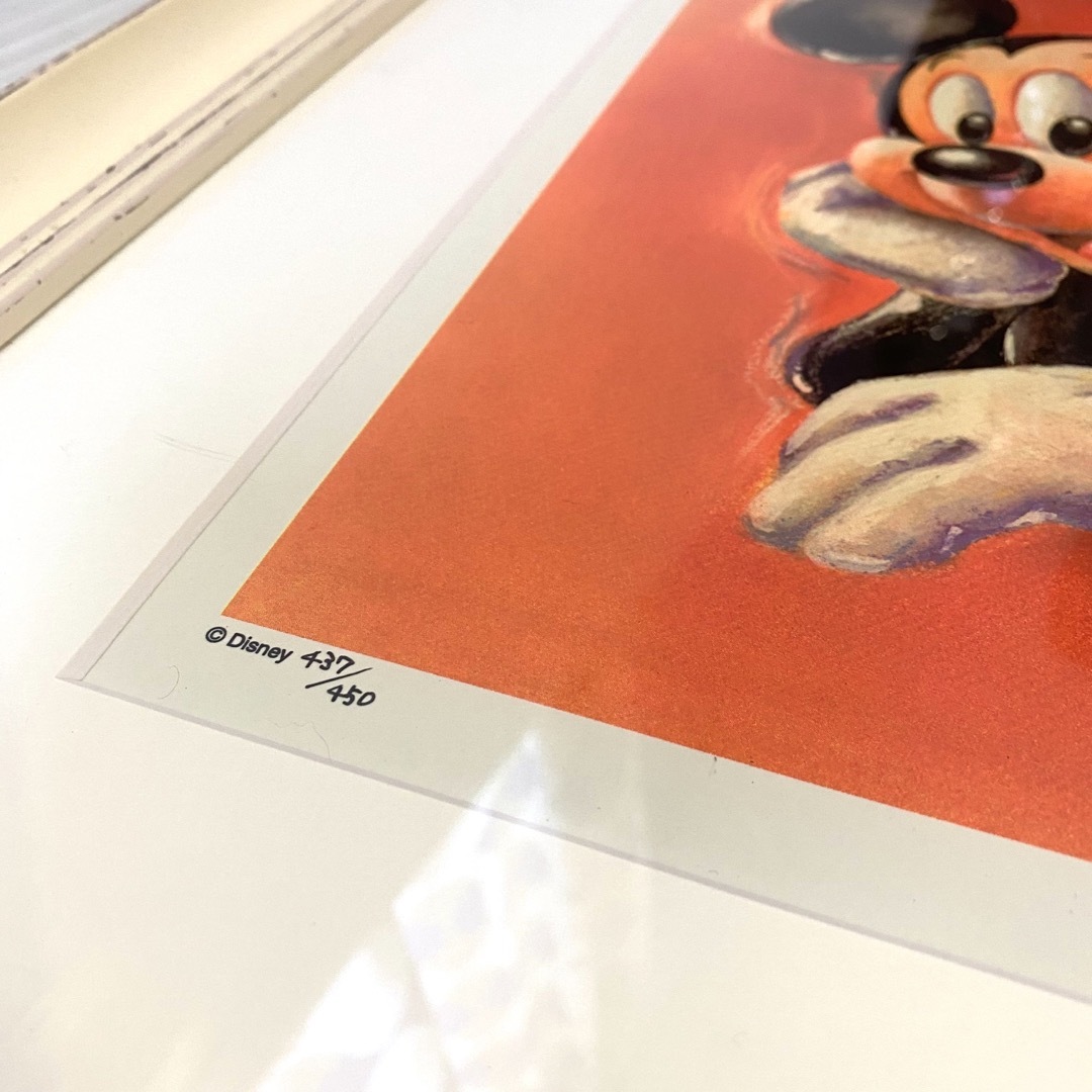 Disney ミッキーマウス ミクストメディア ディズニー版画 アート