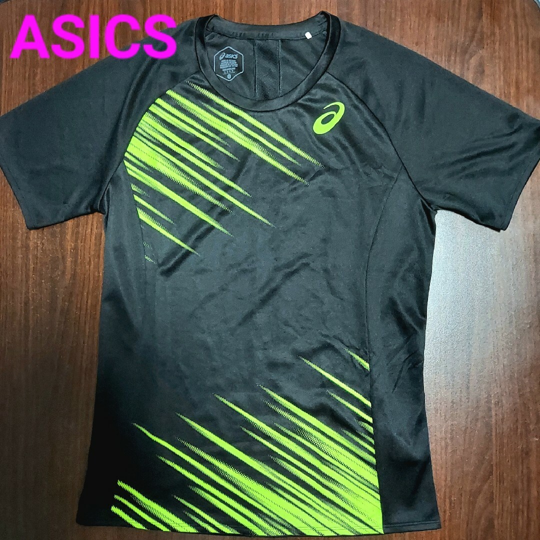 asics(アシックス)の⭐蛍光　ASICS　アシックス　半袖　シャツ　バレーボール　陸上 メンズのトップス(Tシャツ/カットソー(半袖/袖なし))の商品写真