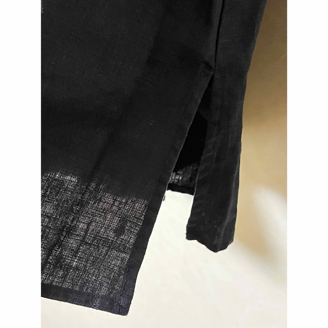 SM2(サマンサモスモス)の17600円新品タグ付きTSUHARU クロスステッチ刺繍ブラウス　黒 レディースのトップス(シャツ/ブラウス(長袖/七分))の商品写真