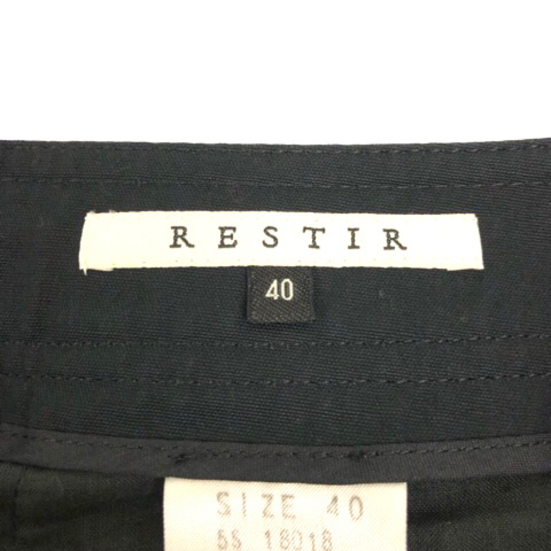 RESTIR(リステア)のRESTIR パンツ フレア ベルト ロング丈 無地 40 黒 ブラック  レディースのパンツ(その他)の商品写真