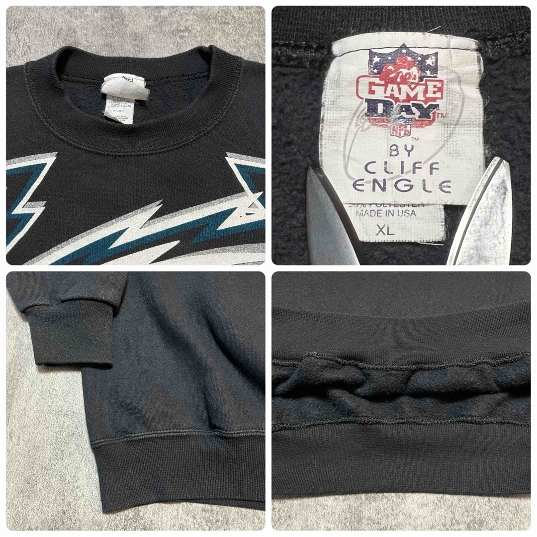 NFL☆USA製フィラデルフィア・イーグルススーパービッグロゴスウェット 90s メンズのトップス(スウェット)の商品写真