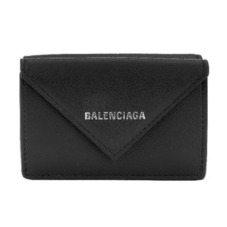 バレンシアガ(Balenciaga)の新品 バレンシアガ BALENCIAGA 3つ折り財布 パピエ ブラック(財布)