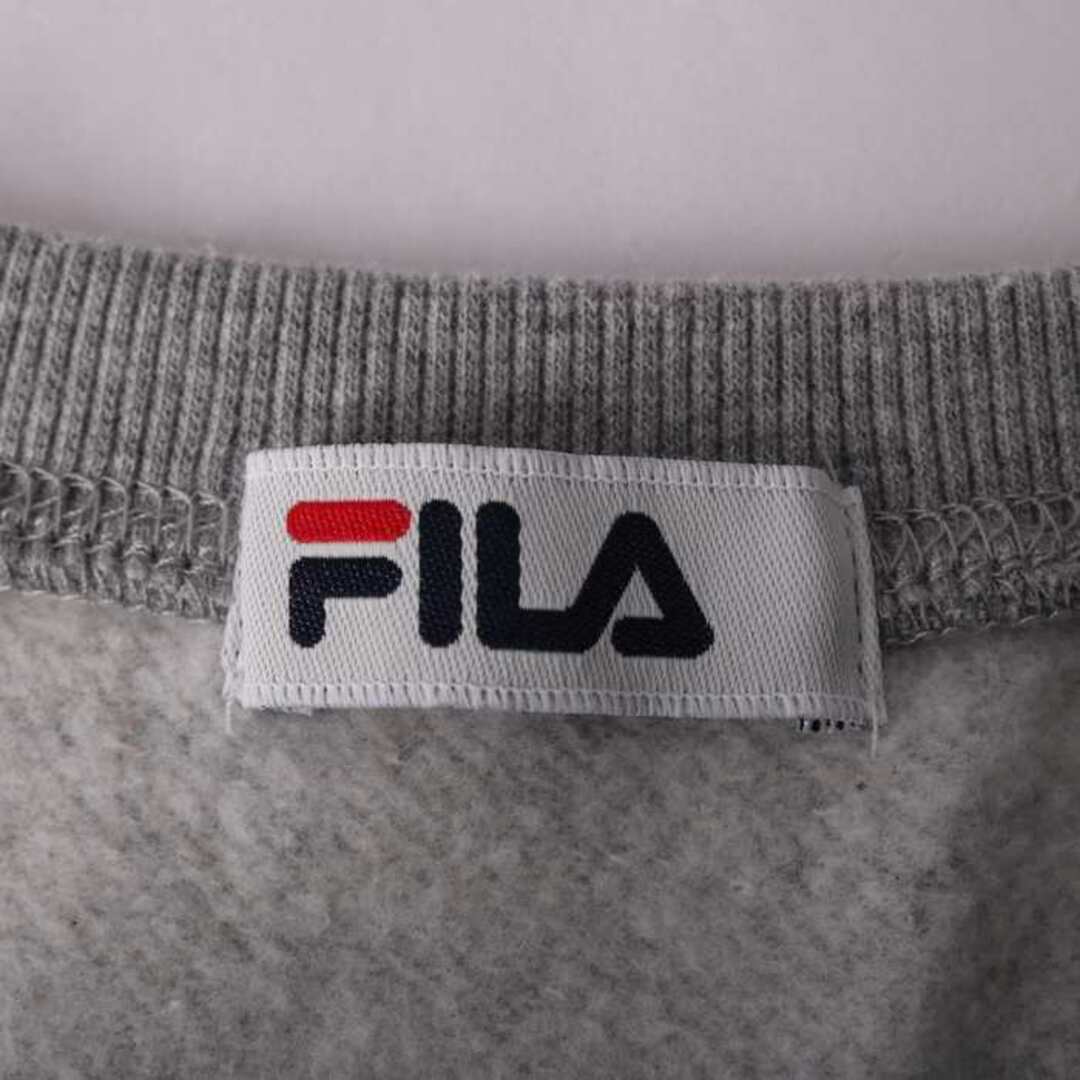 FILA(フィラ)のフィラ トレーナー スウェット スエット スポーツウエア トップス レディース Lサイズ グレー FILA レディースのトップス(トレーナー/スウェット)の商品写真