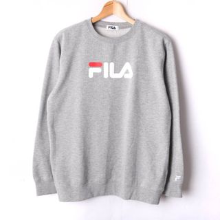 フィラ(FILA)のフィラ トレーナー スウェット スエット スポーツウエア トップス レディース Lサイズ グレー FILA(トレーナー/スウェット)