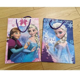 アナトユキノジョオウ(アナと雪の女王)のディズニーアナ雪　アナとエルサ　紙袋　未使用(キャラクターグッズ)