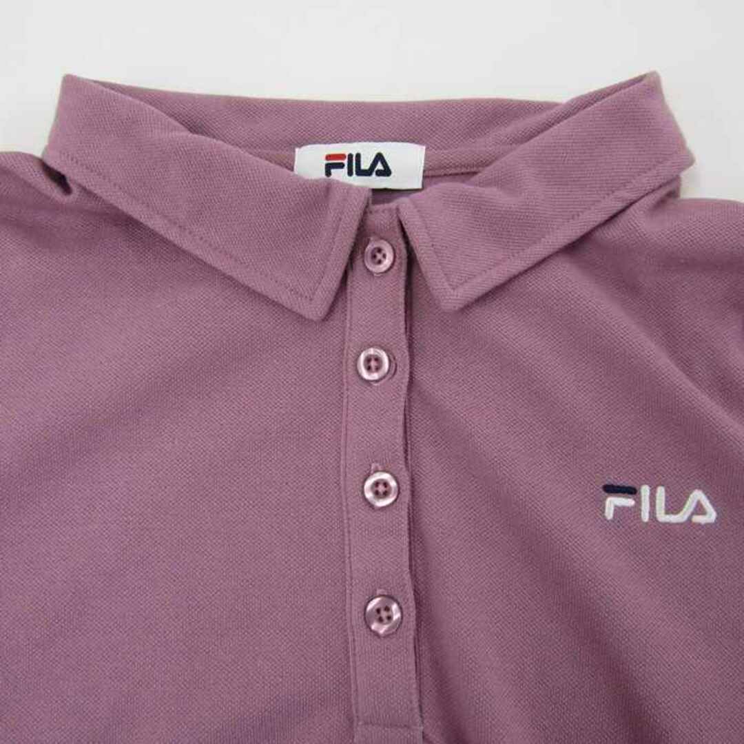 FILA(フィラ)のフィラ ポロシャツ 半袖 大きいサイズ スポーツウエア トップス  レディース LLサイズ パープル FILA レディースのトップス(ポロシャツ)の商品写真