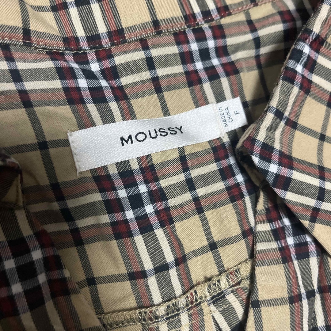 moussy(マウジー)のmoussy 襟あき 半袖 シャツ チェック レディースのトップス(シャツ/ブラウス(半袖/袖なし))の商品写真