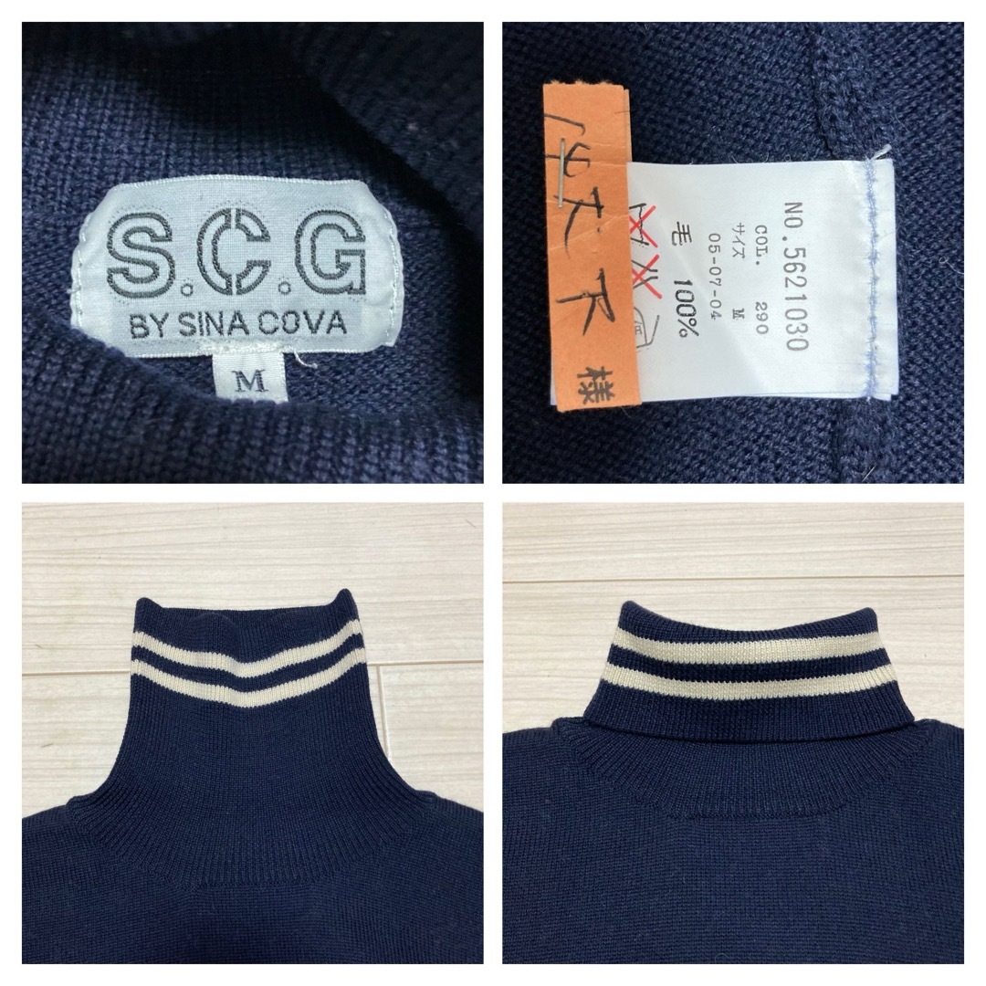 SINACOVA(シナコバ)の美品■SINA COVA シナコバ■アップリケ タートルネック ニット セーター メンズのトップス(ニット/セーター)の商品写真