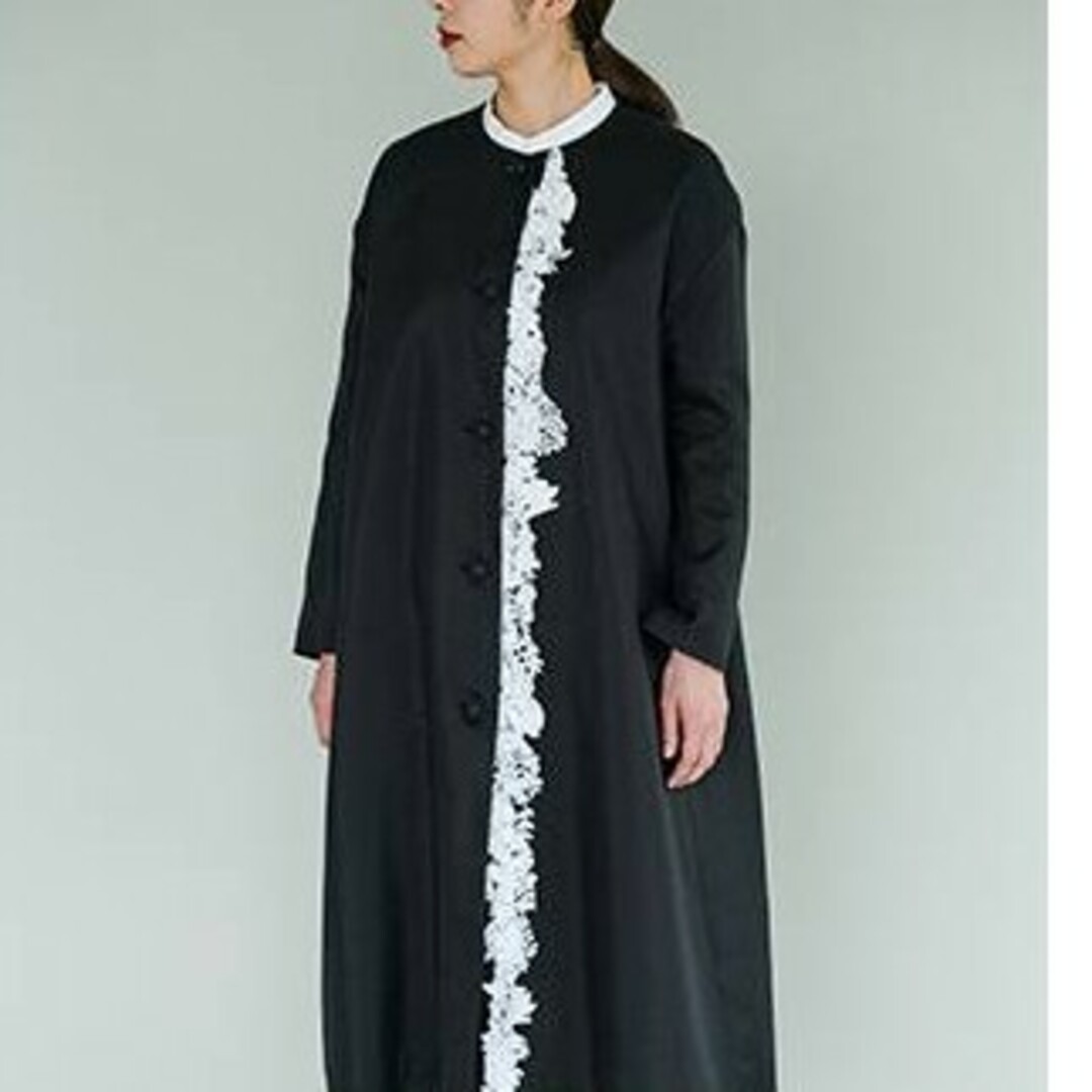希少な40サイズ】ミナペルホネンforestparadeノーカラーコート 希少な40サイズ】ミナペルホネンforestparadeノーカラーコート