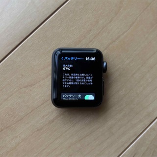 アップルウォッチ(Apple Watch)のApple Watch Series 3 GPSモデル38mmブラック(腕時計)
