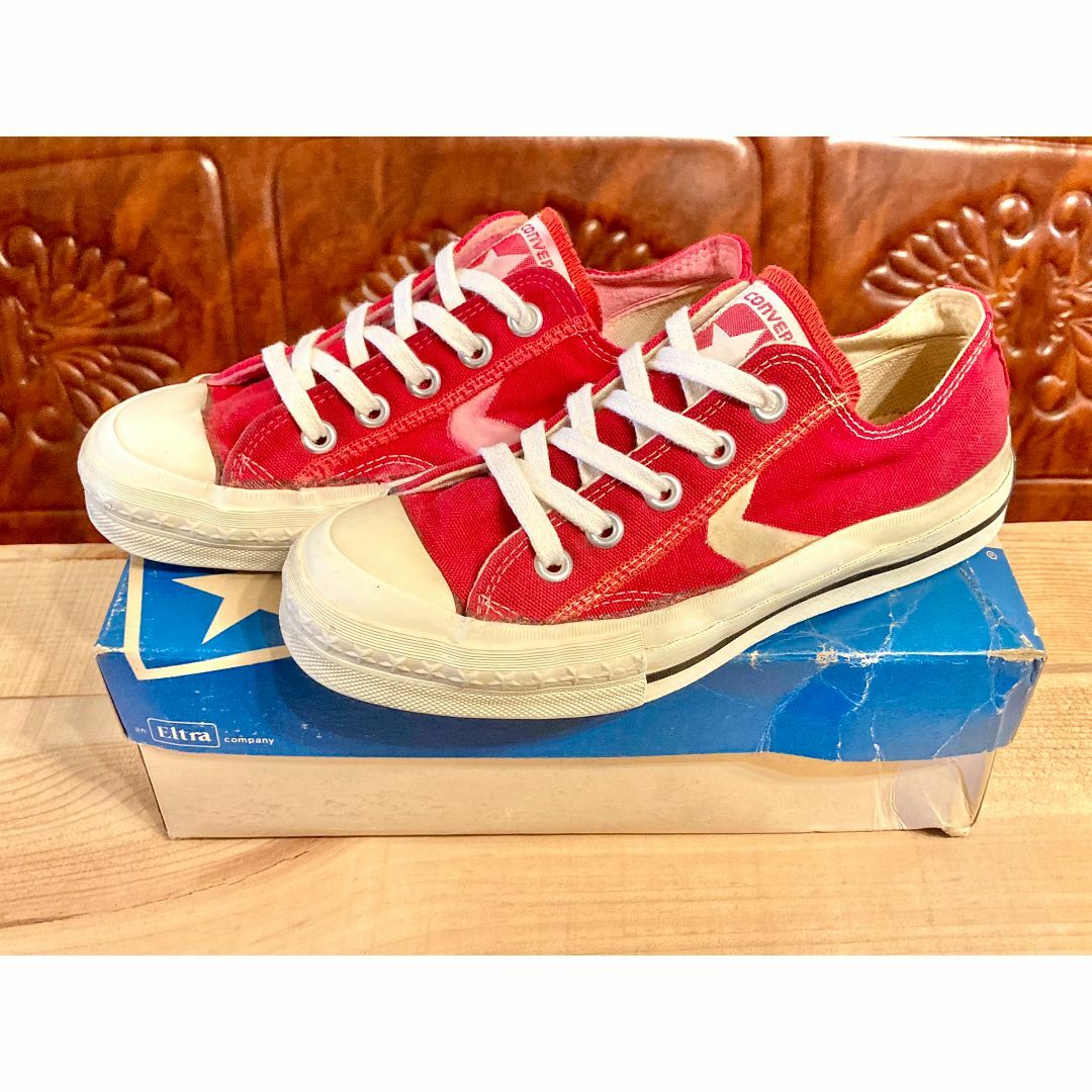 CONVERSE(コンバース)の★70s!USA!希少レア!コンバース CX-PRO 赤白 ビンテージ 239★ レディースの靴/シューズ(スニーカー)の商品写真