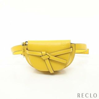 ロエベ(LOEWE)のゲートバムバッグ ボディバッグ ウエストバッグ レザー イエロー(ボディバッグ/ウエストポーチ)