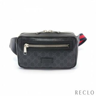 グッチ(Gucci)のソフト GGスプリーム シェリーライン ウエストバッグ ボディバッグ PVC レザー ブラック マルチカラー(ボディバッグ/ウエストポーチ)