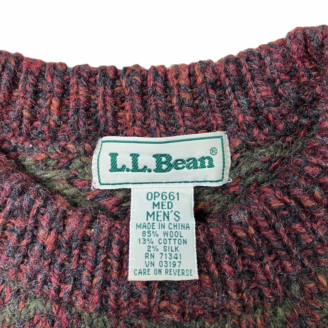 L.L.Bean(エルエルビーン)の90s L.L.Bean エルエルビーン フェアアイルウールニット ノルディック メンズのトップス(ニット/セーター)の商品写真