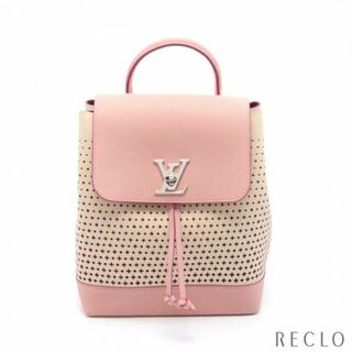 ルイヴィトン(LOUIS VUITTON)のロックミー モノグラムフラワー バックパック リュックサック レザー ピンク アイボリー(リュック/バックパック)