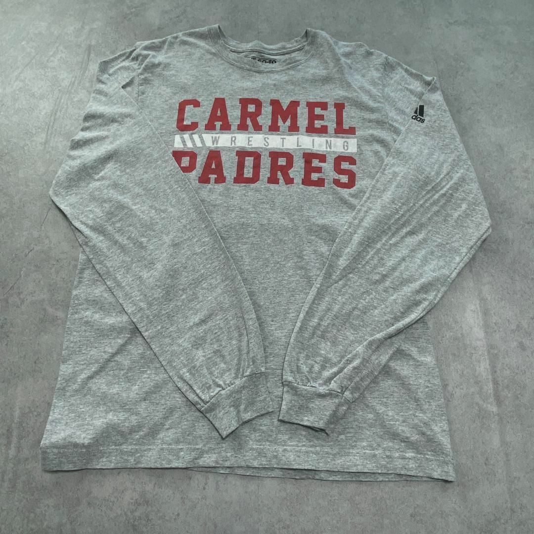 adidas(アディダス)のadidas　アディダス　CARMEL PADRES　ロンT　古着　杢グレー　M メンズのトップス(Tシャツ/カットソー(七分/長袖))の商品写真