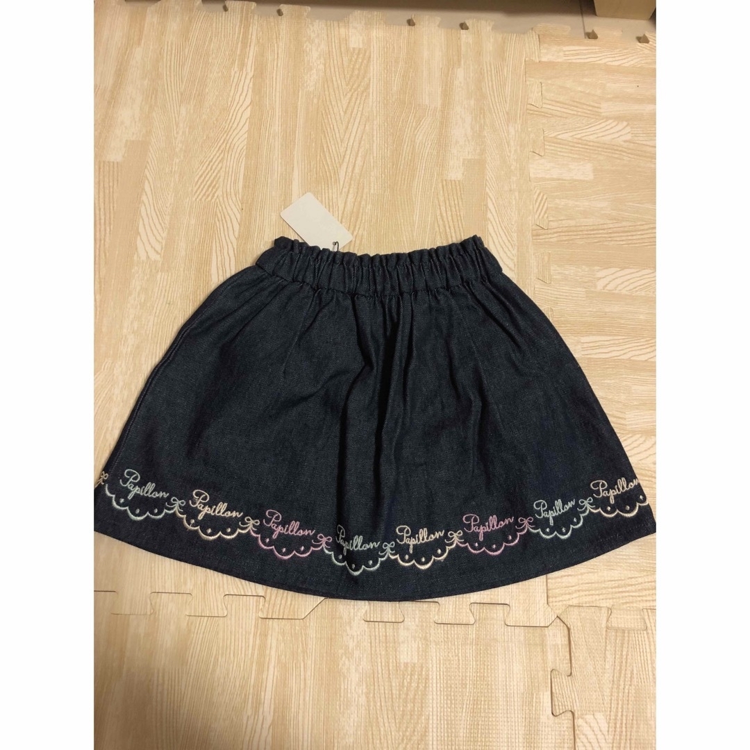 デニム スカート 90  キッズ/ベビー/マタニティのキッズ服女の子用(90cm~)(スカート)の商品写真