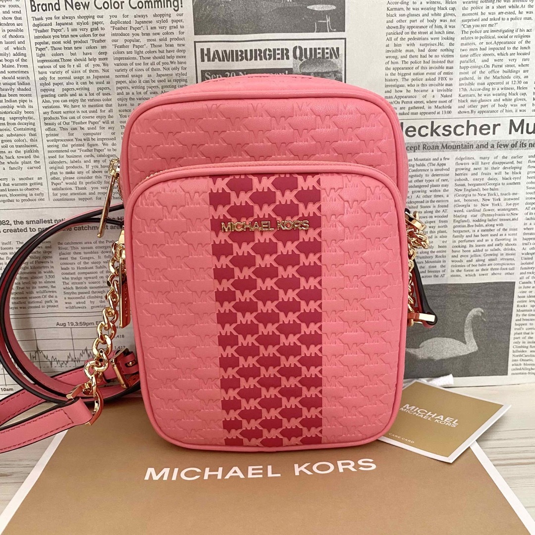 ★新品MICHAEL KORSショルダーバッグ ピンク バッグ ショルダーバッグmintオススメ一覧