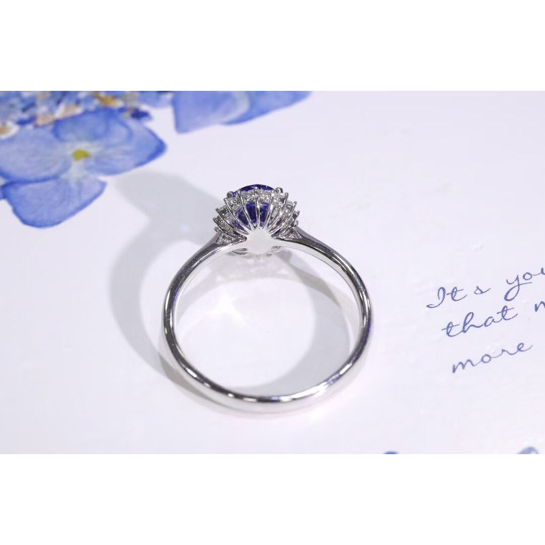 天然 ロイヤルブルーサファイア ダイヤ リング1.38ct k18 f レディースのアクセサリー(リング(指輪))の商品写真