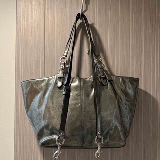 コーチ(COACH)のT様専用　COACH コーチ　レザー　トートバッグ　シルバー(トートバッグ)