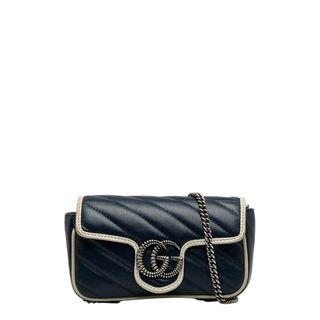 グッチ(Gucci)のグッチ GGマーモント キルティング ミニ チェーン ショルダーバッグ 574969 レザー レディース GUCCI 【1-0120162】(ショルダーバッグ)