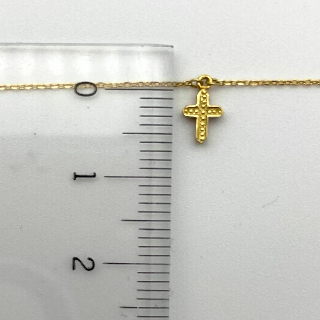 K18　ネックレス　ゴールド　ダイヤモンド　レディース　クロスモチーフ レディースのアクセサリー(ネックレス)の商品写真