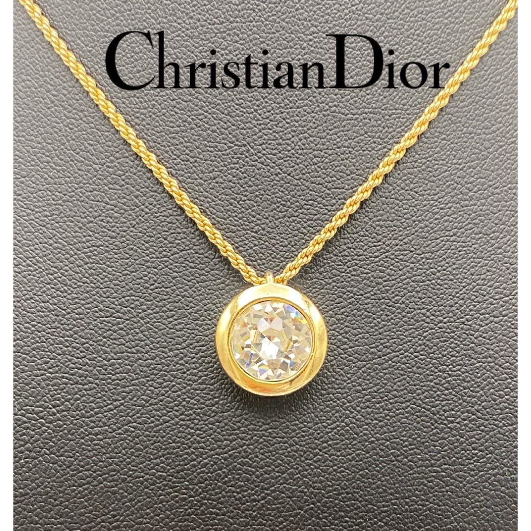 Christian Dior クリスチャン ディオール ラインストーンネックレス