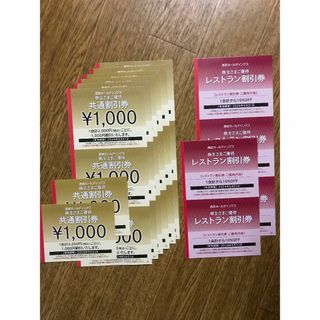 【コロコロ様専用】西武株主優待　共通割引券1,000×20枚＆レストラン券×５枚(その他)