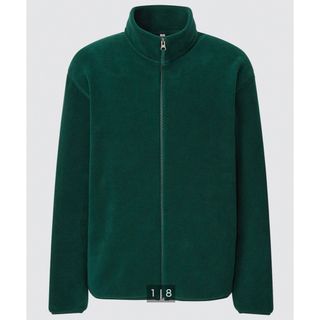 ユニクロ(UNIQLO)のUNIQLO ユニクロ フリースフルジップジャケット  グリーン クリスマス　M(ブルゾン)