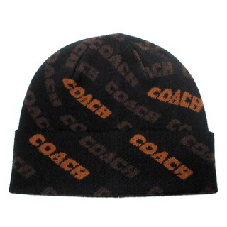 コーチ(COACH)のCOACH ニット帽 CK711 BK/SD アウトレット レディース メンズ(ニット帽/ビーニー)