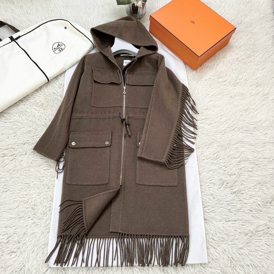 HERMES - ☆HERMES☆2021☆美品☆カシミヤ100☆ダブルフェイス HERMES - ☆HERMES☆2021☆美品☆カシミヤ100☆ダブルフェイス