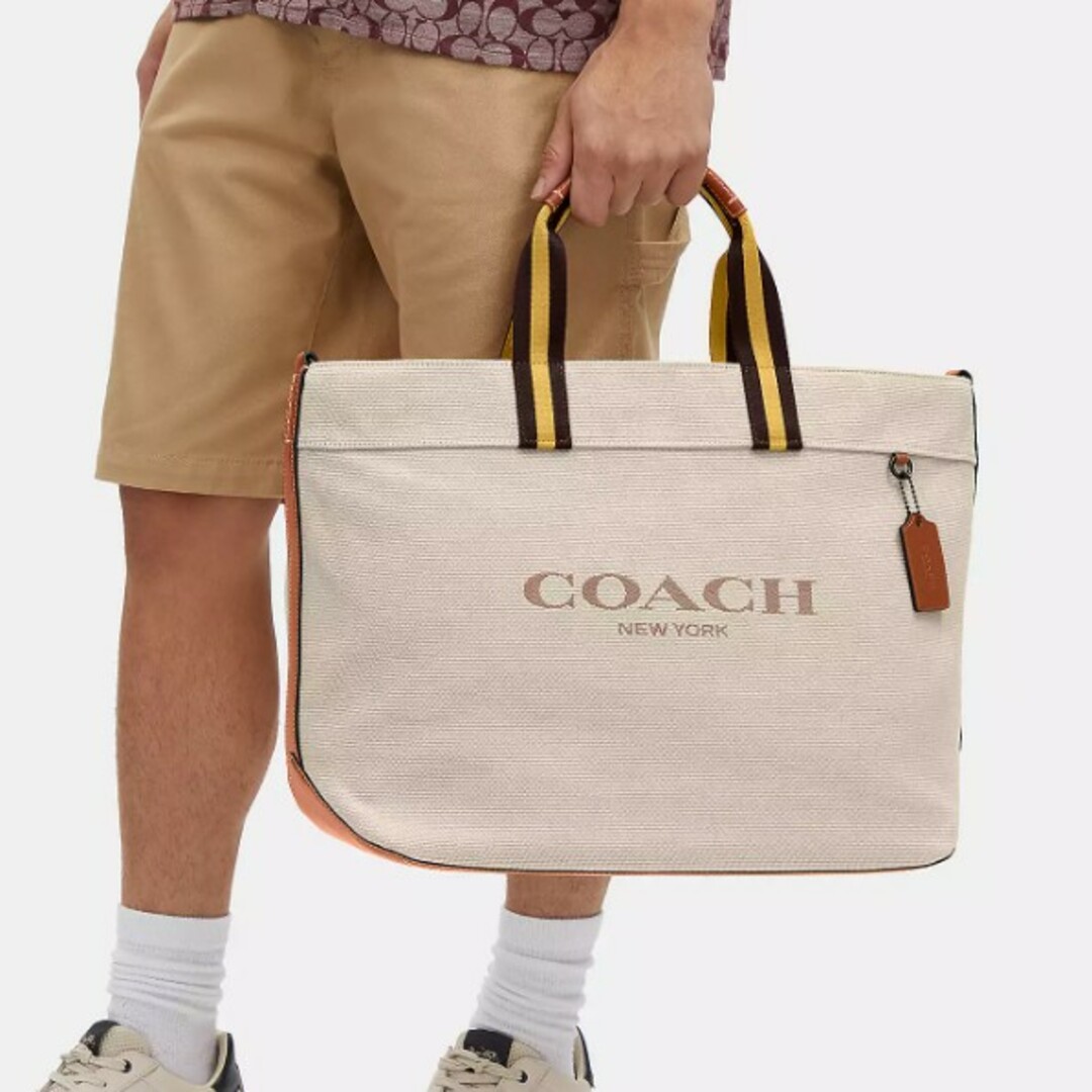 COACH - COACH コーチ キャンバス トート 38 (ダークナチュラル COACH - COACH コーチ キャンバス トート 38 (ダークナチュラル