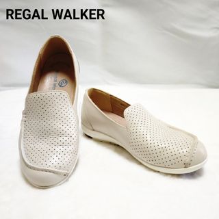 リーガル(REGAL)のREGAL WALKER 本革 コンフォートシューズ スリッポン パンチング(ローファー/革靴)