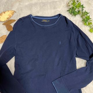 ポロ(POLO（RALPH LAUREN）)のPOLO ラルフローレン長袖シャツ  ネイビー M(Tシャツ/カットソー(七分/長袖))