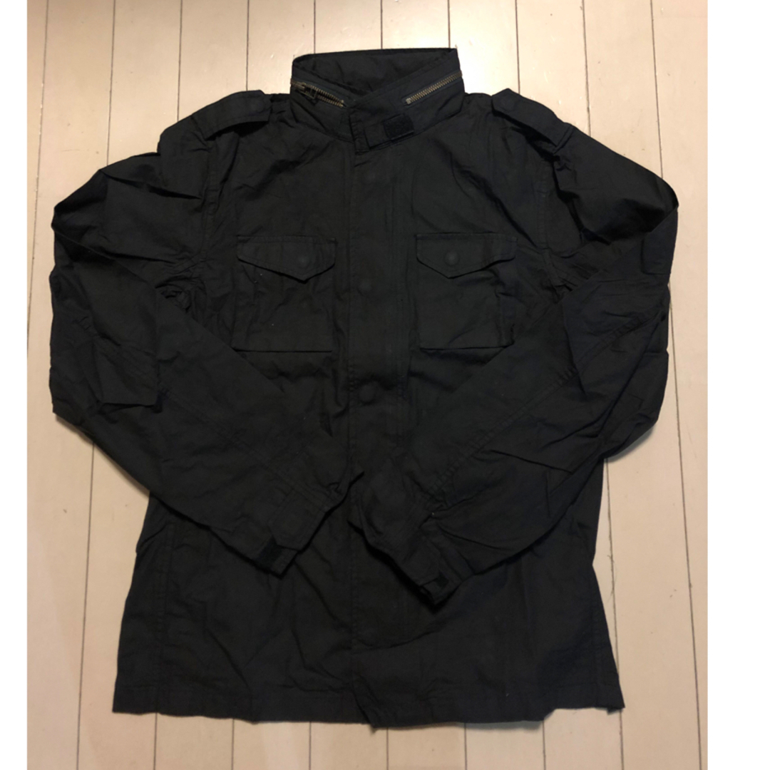 BEAMS(ビームス)の在庫処分　BEAMSミリタリシャツフードジャケット　ブラック　L メンズのトップス(シャツ)の商品写真