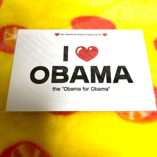 I ❤️ OBAMA ステッカー 福井県小浜市 オバマ 面白地域グッズ(印刷物)