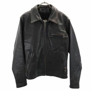 ショット(schott)のショット USA製 642 レザー ライダースジャケット 38 ブラック schott ライナー付き メンズ 古着 【231204】(ライダースジャケット)