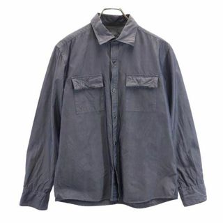 カルバンクライン(Calvin Klein)のカルバンクライン シルクブレンド 長袖 シャツ L グレー Calvin Klein メンズ 古着 【231204】 メール便可(シャツ)