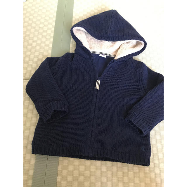 PETIT BATEAU(プチバトー)のプチバトー ニットガウン キッズ/ベビー/マタニティのベビー服(~85cm)(ジャケット/コート)の商品写真