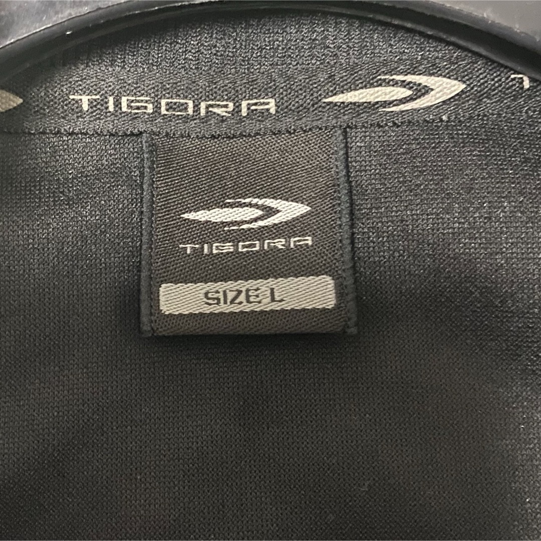 TIGORA(ティゴラ)のTIGORAティゴラ　トラックジャケット　ジャージ上　白黒　ブラックホワイト　L メンズのトップス(ジャージ)の商品写真