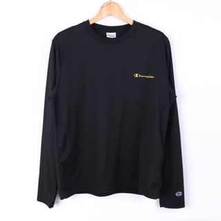 チャンピオン(Champion)のチャンピオン Tシャツ 長袖 メッシュ スポーツウエア トップス メンズ Lサイズ ブラック Champion(Tシャツ/カットソー(七分/長袖))